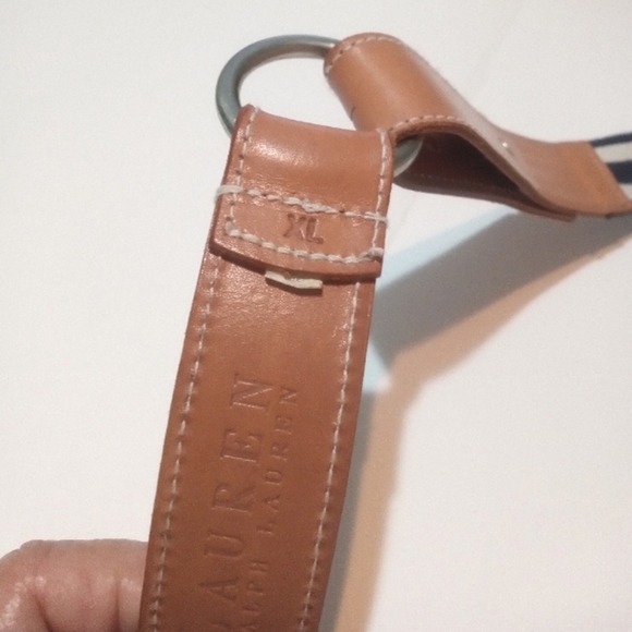 Lauren Ralph Lauren Stretch Belt With Leather Bend Back Buckle XL RARE Women's - Picture 7 of 10